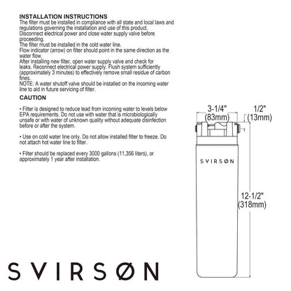 Svirson Replacement Water Filter 51300C 2-Pack - Wаtеrsеntry Plus - 11350 Liter Capacity -  Bottle FIlters - Best Water Filter Cartridge Svirson