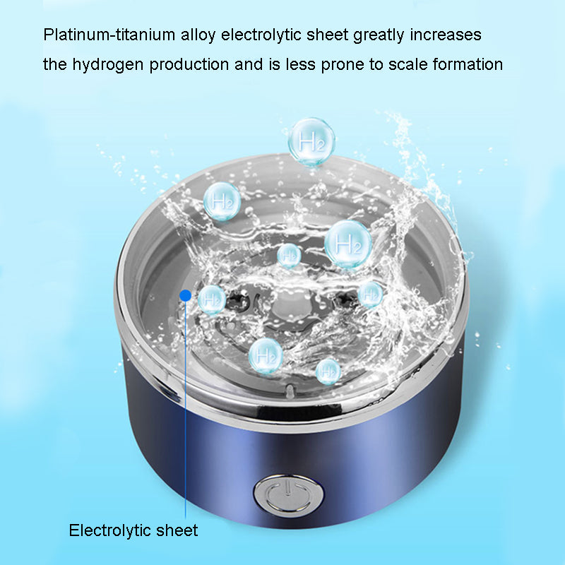Premium Hydrogen Water Bottle Generator - Portable Antioxidant Water Maker with SPE/PEM Technology, Platinum-Coated Titanium Electrode