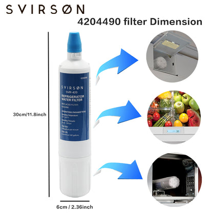 4204490 Refrigerator Water Filter Replacement for Sub-Zero 4204490 Compatible with 4290510, 9030868 - Clean Water