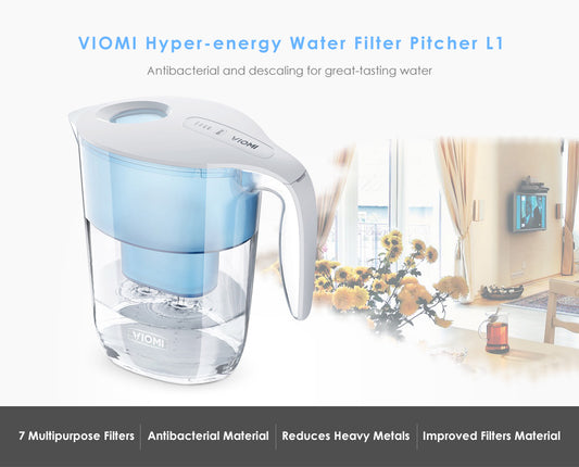 Xiaomi VIOMI Mi Home 3.5L Water Filter Pitcher Filtration Dispenser Cup 7 Multipurpose Filters Xiaomi Water Purifier