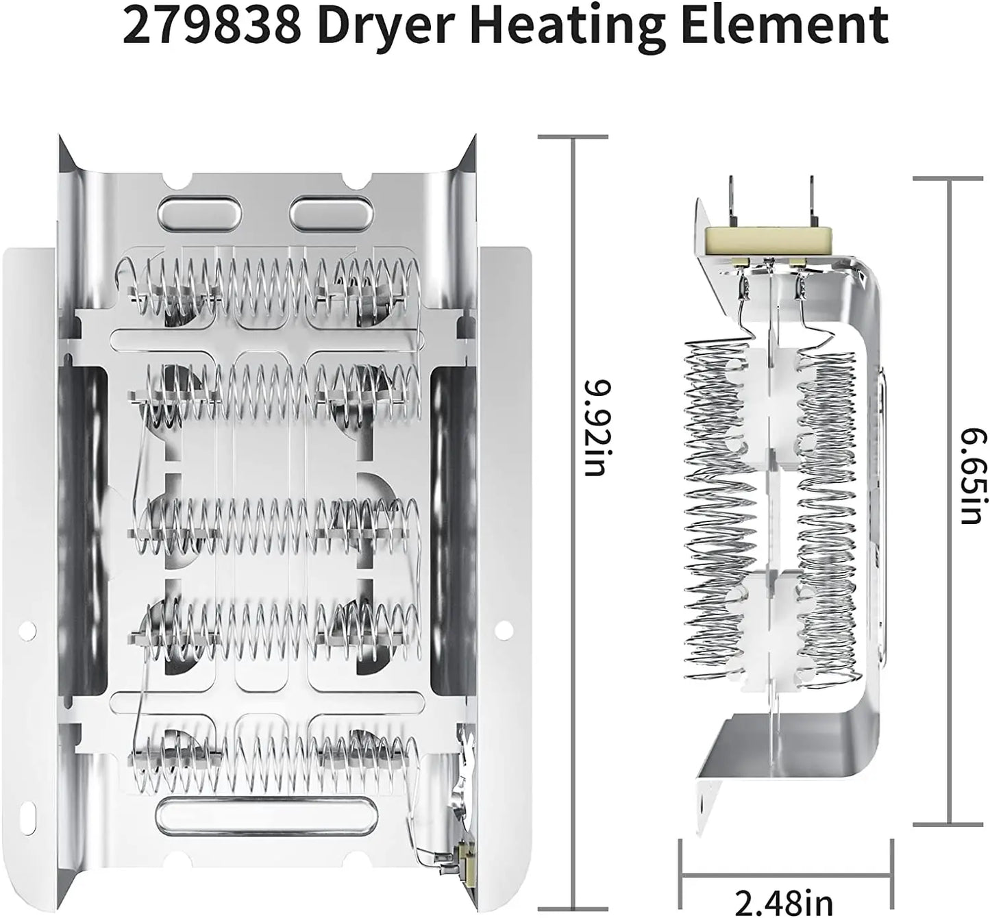 279838 Dryer Heating Element compatible with Whirlpool Kenmore Maytag Dryer Heating Element Parts Replace AP3094254 8565582