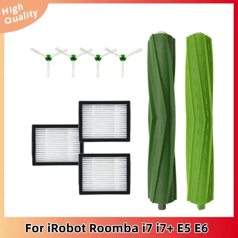 Hepa Side Brushes & Roller Brushes &  Filters for iRobot Roomba i7 i7+ E5 E6 I Series Robot Vacuum Cleaner Parts Replacement Kit Svirsonfilter
