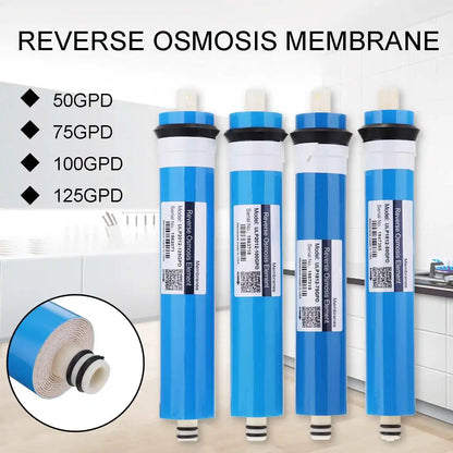 Home Kitchen Reverse Osmosis RO Membrane Replacement Water System Filter Purifier Water Drinking Treatment 50/75/100/125GPD