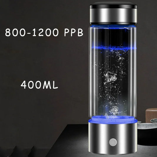 Premium Hydrogen Water Bottle Generator - Portable Antioxidant Water Maker with SPE/PEM Technology, Platinum-Coated Titanium Electrode, USB Charging - Ideal for Health, Fitness, and Anti-Aging