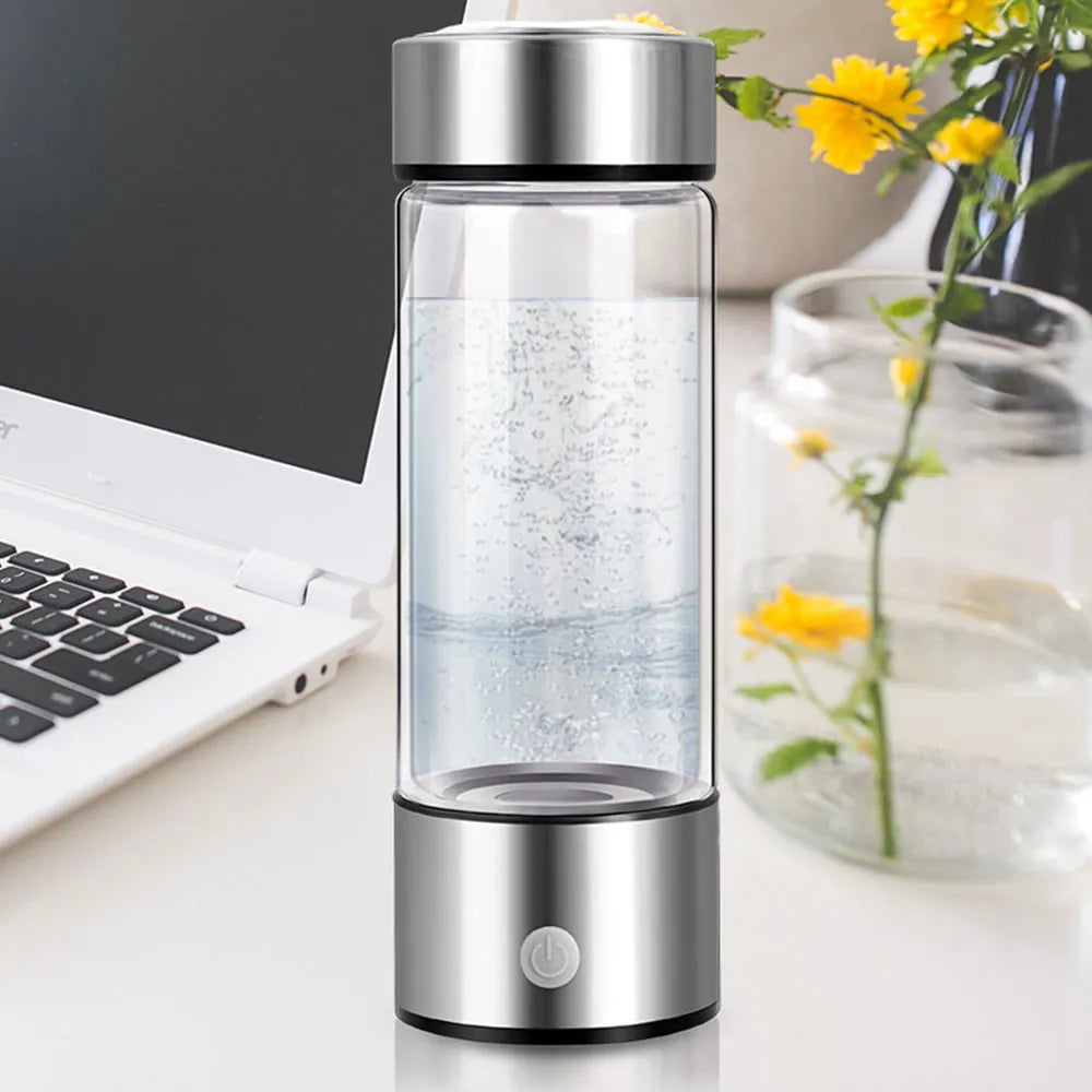 Premium Hydrogen Water Bottle Generator - Portable Antioxidant Water Maker with SPE/PEM Technology, Platinum-Coated Titanium Electrode, USB Charging - Ideal for Health, Fitness, and Anti-Aging
