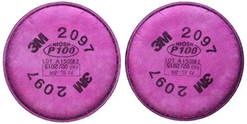 3M - 2097 P100 Particulate Filter For 5000, 6000, 6500, 7000 And FF-4 Pink 3M