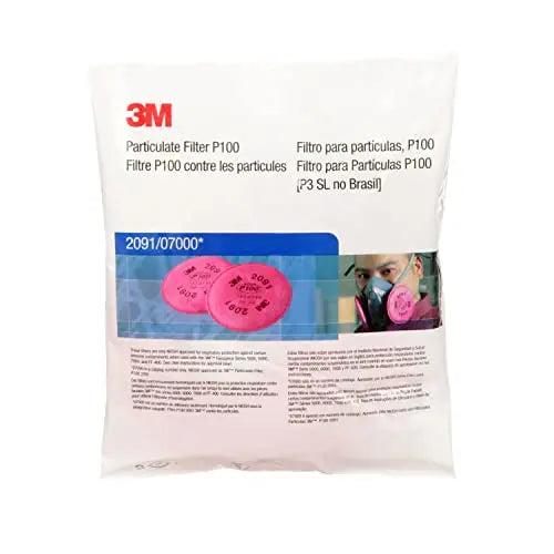 3M Particulate Filter 2091, P100, Pink 3M