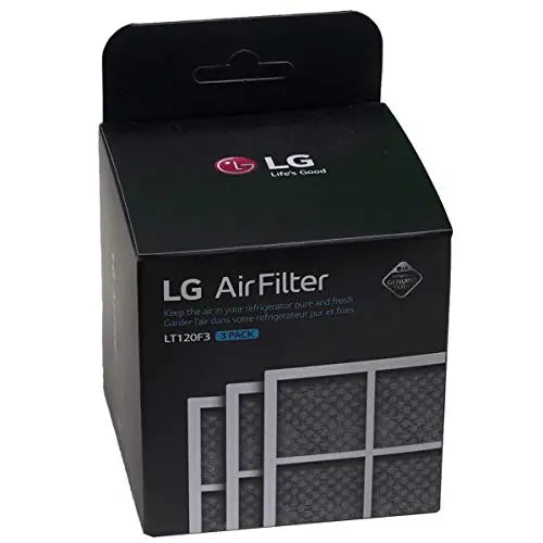 LG LT120F LT120F3 Refrigerator Air Filter, 3 Count (Pack of 1), White LG