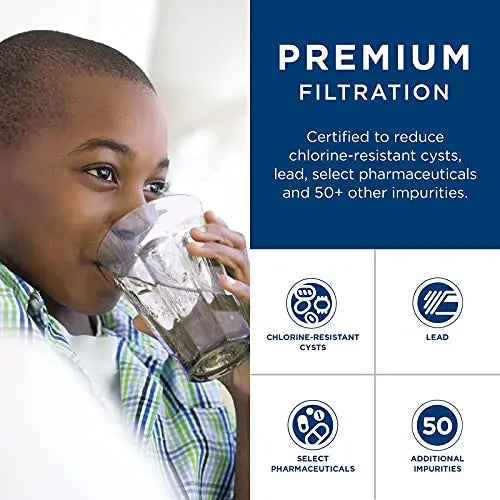GE XWFE Refrigerator Water Filter | Certified to Reduce Lead, Sulfur, and 50+ Other Impurities | Replace Every 6 Months for Best Results | Pack of 1 GE